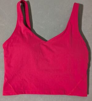 Lululemon Sonic Pink Align Tank size 4 Cropped V-Neck Athletic Camisole